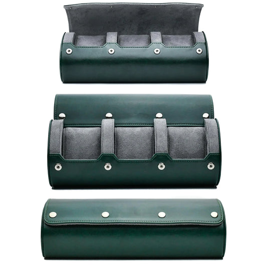 Watch Travel Case ,6 Slot Watch Roll Travel Case Organizer Display - PU Leather Watch Case - Watch Organizer for Men & Women