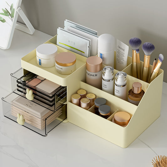 Boîte de rangement en plastique de haute qualité pour cosmétiques de bureau